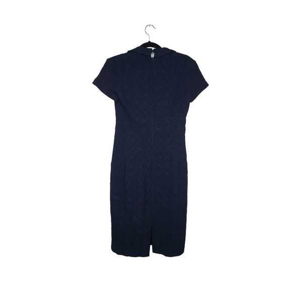 Nanette Lepore Sz 2 Navy Blue Shift Dress w/‎ Pockets Midi Dress - Picture 2 of 7